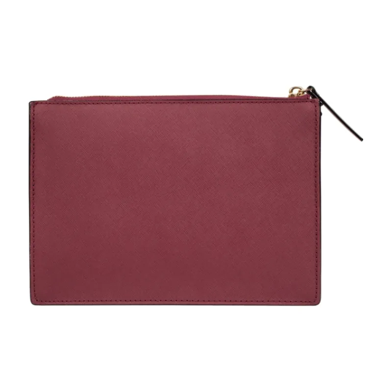 Kate Spade Cow Leather Clutch, Crossbody Bag Women's Maroon-1