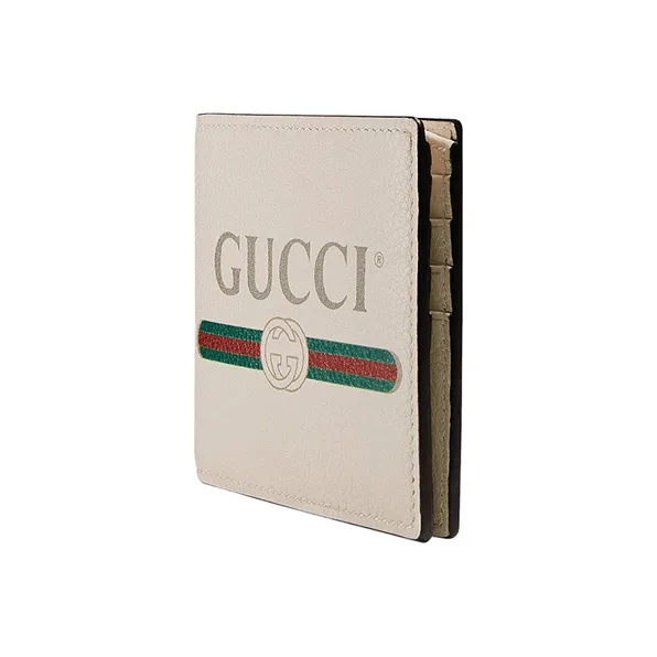 GUCCI Leather Wallet Regular Men's White-1