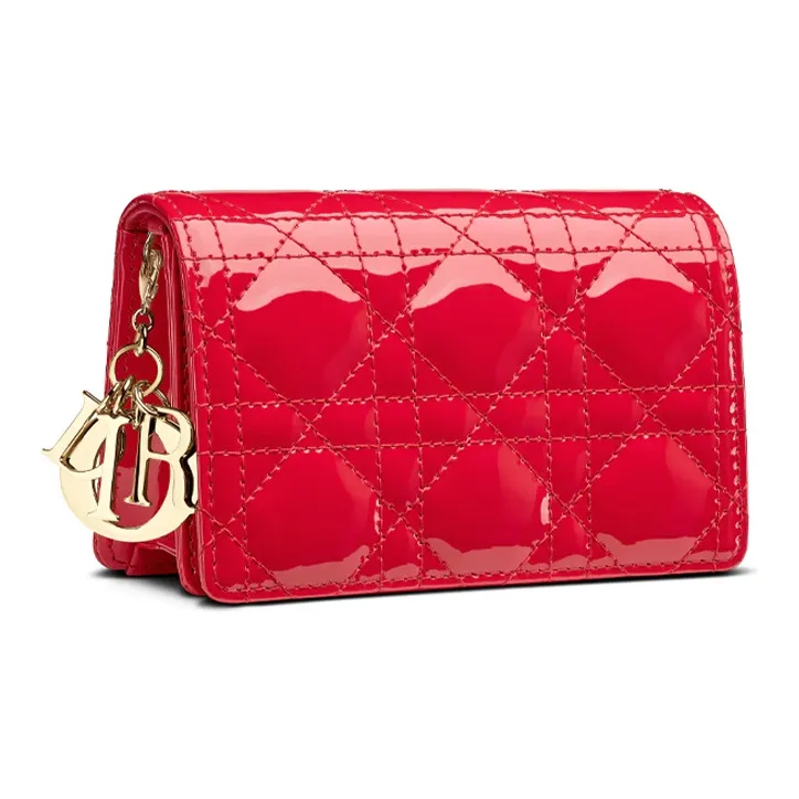 DIOR Lady Dior Cow Leather Shoulder Bag, Crossbody Bag, Clutch Women's Raspberry-1