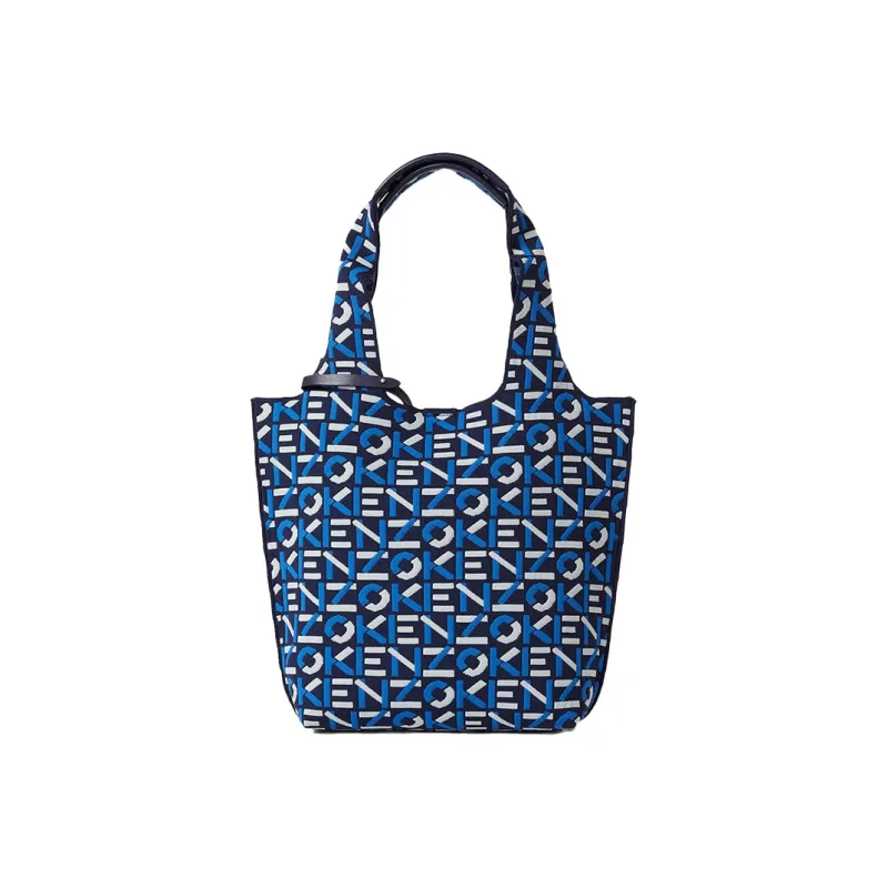 KENZO Letter Logo Polyester Tote Bag Shopping Bag Handbag Women's Blue-2