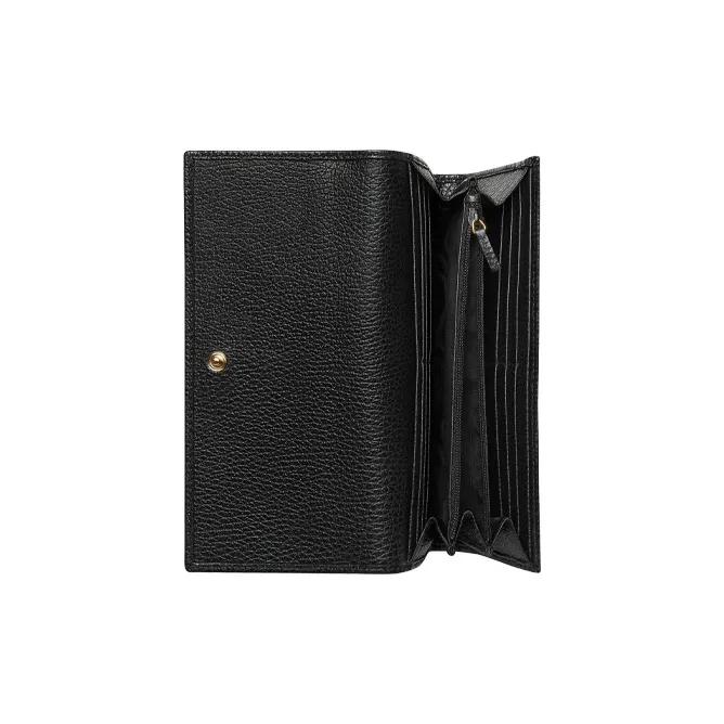 GUCCI Marmont Leather Wallet Regular Women's Black-2