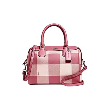 COACH Bennett PVC With Leather Crossbody Bag Crossbody Bag Handbag Small Size Women's Pink & White