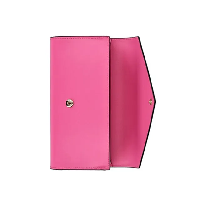 GANNI Recycled Leather Wallet Women's Pink-4