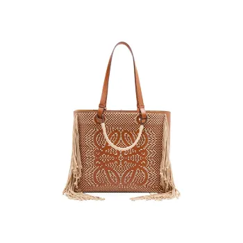 LOEWE Calfskin Tote Bag Shopping Bag Handbag Shoulder Bag Women's Brown