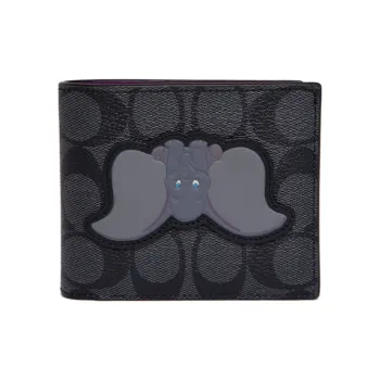 COACH Disney, Collaboration 3 IN 1 Wallet PVC 3 in 1 Wallet Regular Men's Black