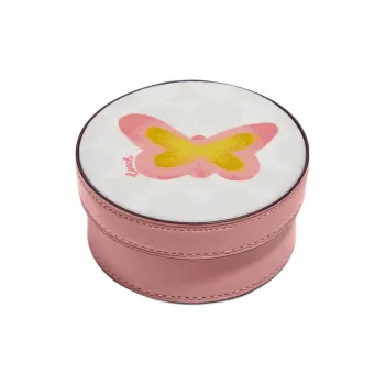 COACH Jewelry Bo Smooth Leather Makeup Bag Mini Women's Cherry Blossom Pink & White