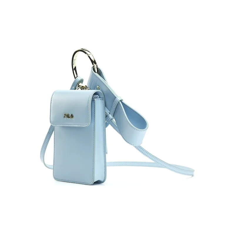 FILA PU Laminated Textile Clutch Shoulder Bag Women's Light Purple-1