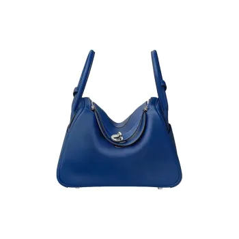 HERMES Lindy Swift Calfskin Portable Crossbody Bag Shoulder Bag Regular Women's Royal Blue/Mint Green