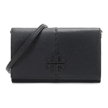 TORY BURCH McGraw Cow Leather Handheld Crossbody Bag, Shoulder Bag Women's Black