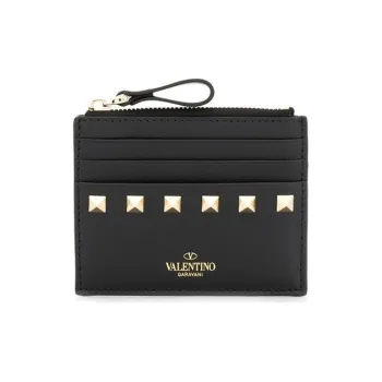 Valentino Calfskin Coin Purse Regular Women's Black