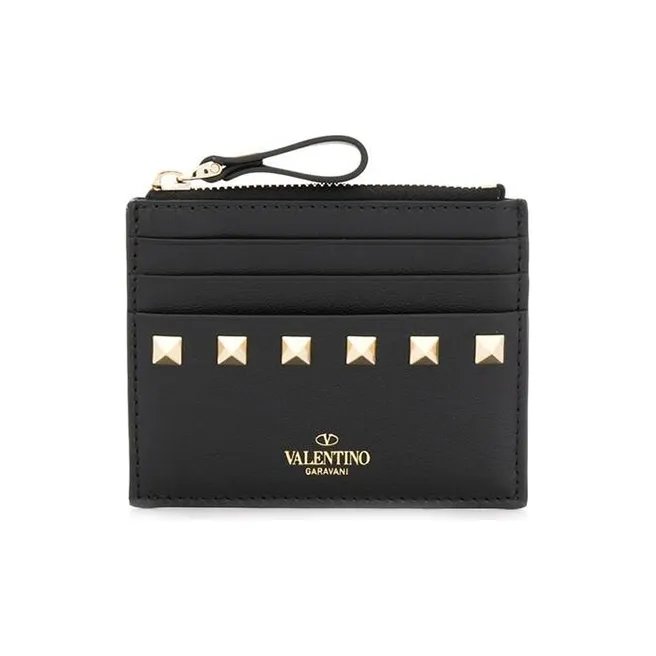 Valentino Calfskin Coin Purse Regular Women's Black-0