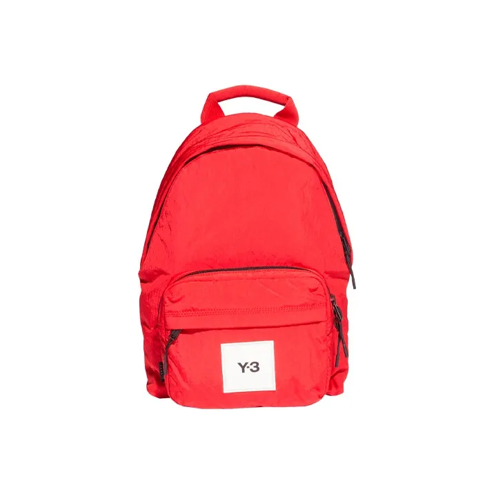 Y 3 Nylon Fabric Backpack Regular Unisex Red-0