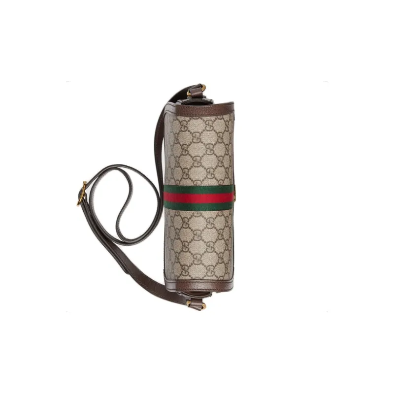 GUCCI Ophidia Canvas With Leather Saddle Bag, Crossbody Bag, Shoulder Bag Women's-4