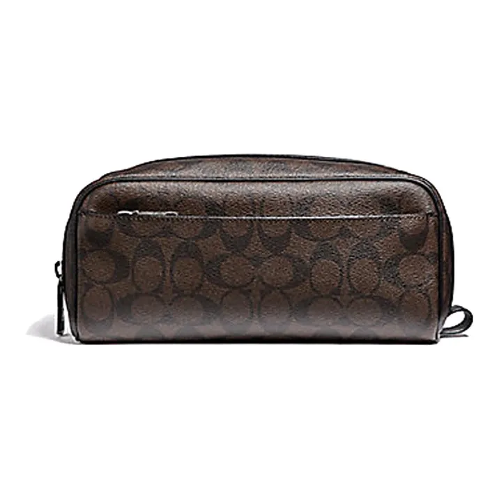 COACH Travel Kit Makeup Bags Brown-0