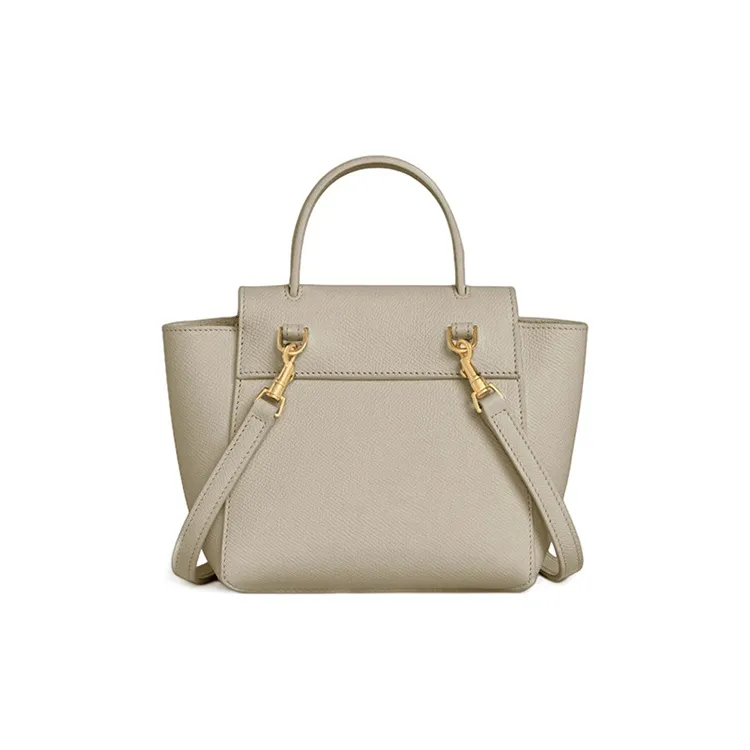 CELINE Belt Grained Calfskin Catfish Bag Handbag, Shoulder Bag, Crossbody Bag Women's Gray Green-2