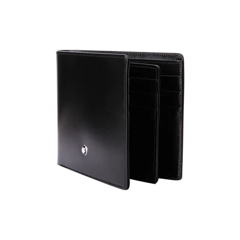 MONTBLANC Meisterstuck Cow Leather Wallet Coin Purse Men's Black-2