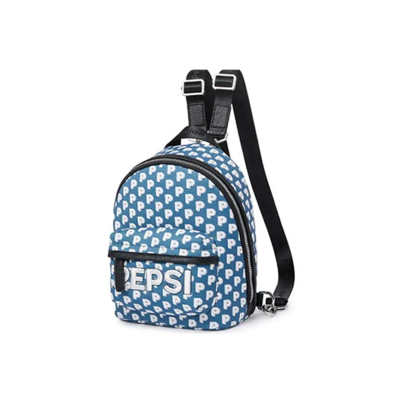 Pepsi Nylon Fabric Backpack Regular Women's Marine Blue-1