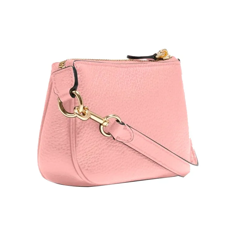 COACH Nolita Leather Mahjong Bag Shoulder Bag Clutch Wrist Bag Handbag Mini Women's Cherry Blossom Pink-1