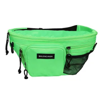 Balenciaga Nylon Sling Bag Fanny Pack Regular Unisex Neon Green