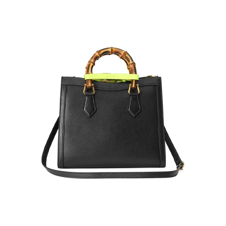 GUCCI Leather Shoulder Bag Crossbody Bag Handbag Small Size Unisex Black-3