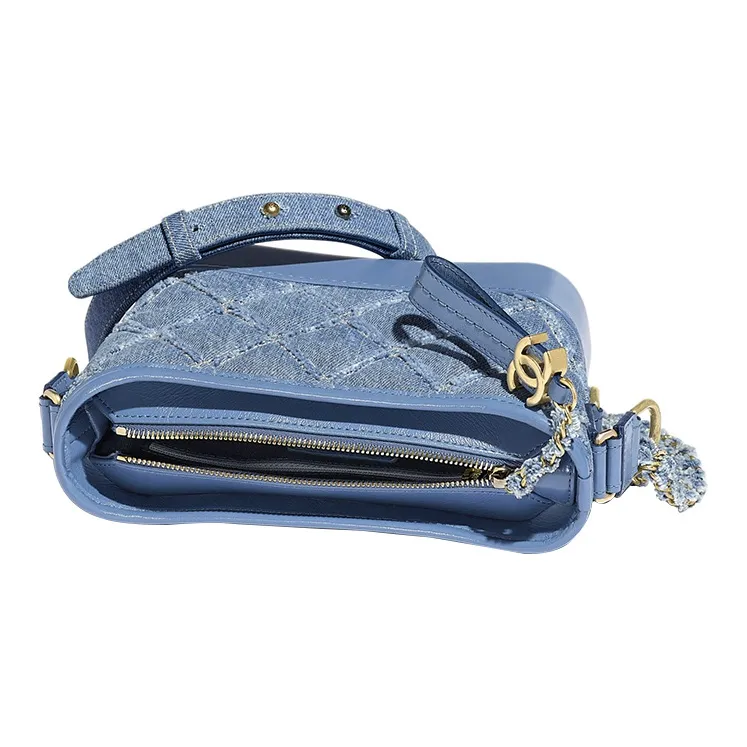 CHANEL Gabrielle Denim Hobo Bag, Backpack, One Shoulder Handbag, Crossbody Bag Trumpets Women's Blue-2