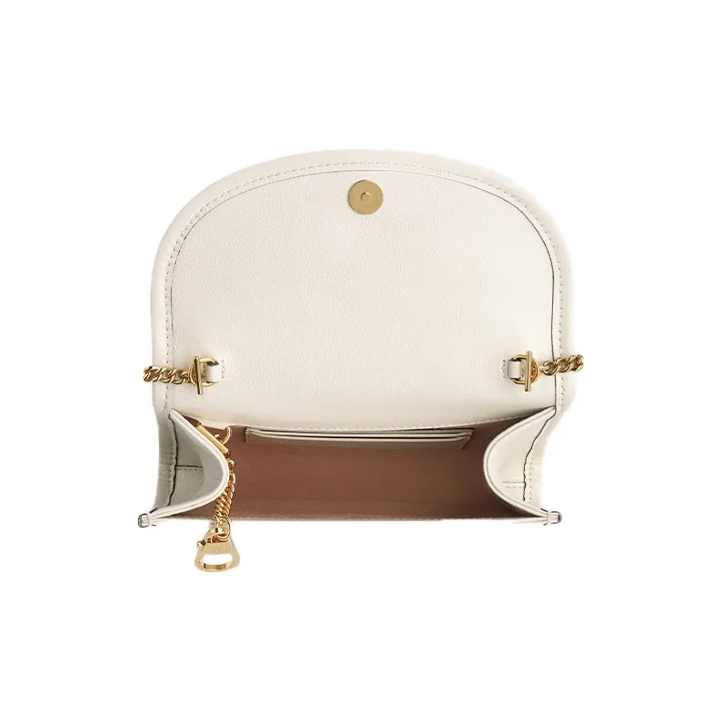 GUCCI Leather Shoulder Bag, Crossbody Bag, Clutch Mini Women's White-4