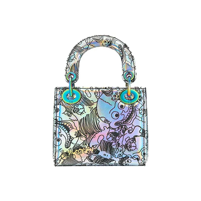 DIOR Lady Dior Cow Leather Dior Bag Shoulder Bag Crossbody Bag Handbag Mini Women's Silver-2