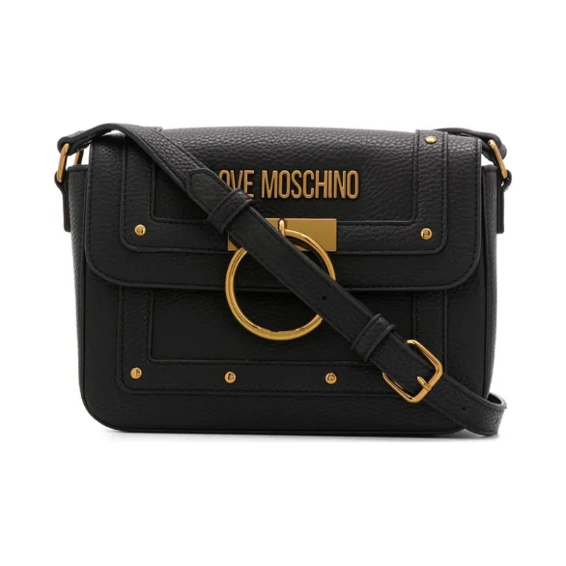 MOSCHINO Polyurethane Shoulder Bag Women's Black-0