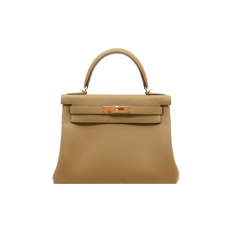 HERMES Kelly Togo Calfskin Kelly Bag Handbags Women's U8 Bronze Dore Copper Gold-0