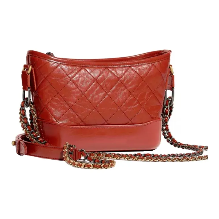 CHANEL Little Golden Ball Cow Leather Hobo Bag, Backpack, Handbag, Shoulder Bag, Crossbody Bag Women's Rusty Red-1