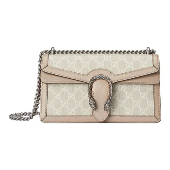 GUCCI Dionysus Canvas With Leather Portable Crossbody Bag Shoulder Bag Women's White/Beige