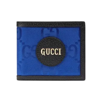 GUCCI Off The Grid Patchwork Wallet Men's Blue/Black