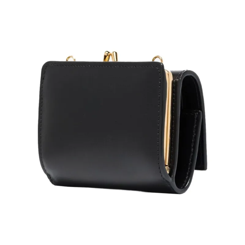 SAINT LAURENT Leather Shoulder Bag Knight Coin Purse Fanny Pack Mini Women's Black-2