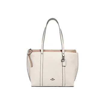 COACH May Cow Leather Tote Bag, Shopping Bag, Handbag, Shoulder Bag Large Size Women's White