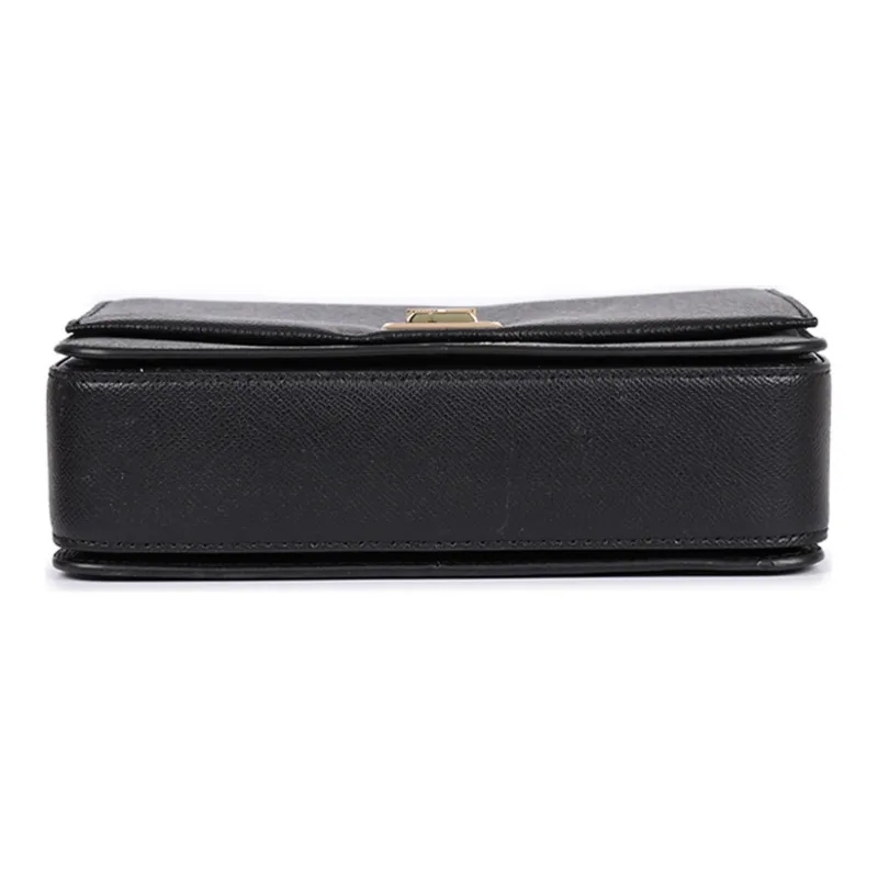 MICHAEL KORS Sylvia Leather Shoulder Bag Crossbody Bag Medium Size Women's Black-2