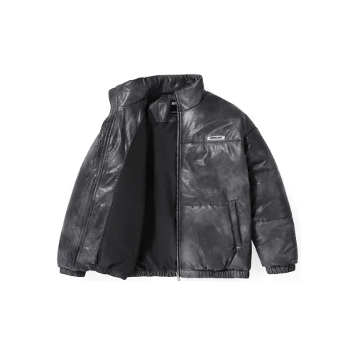 GENANX Puffer Jackets Unisex Black Gray