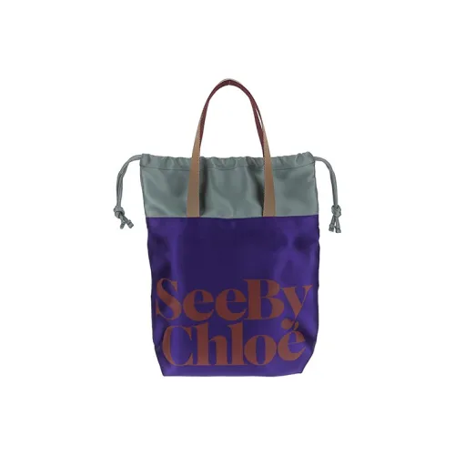 See By Chloe Printing Logo Handbag Purple