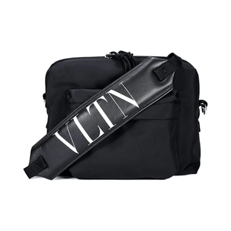 Valentino Nylon Fabric Shoulder Bag Crossbody Bag Regular Men's Black-0