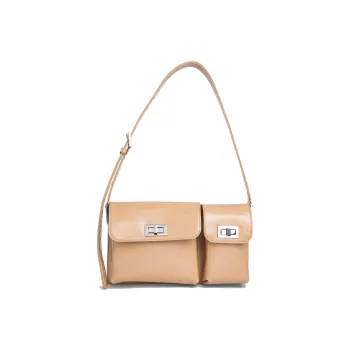 By Far Billy Leather Portable Crossbody Bag, Shoulder Bag Women's Apricot
