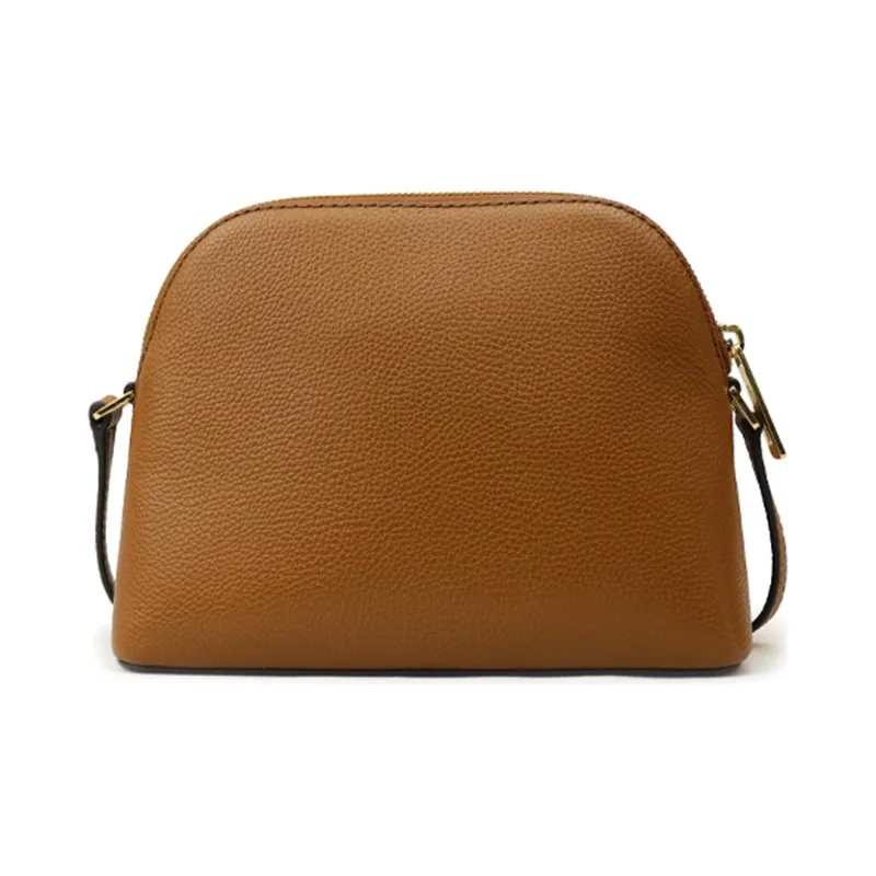 MICHAEL KORS Adele Leather Dome Bag Shoulder Bag Crossbody Bag Medium Size Women's Brown-2