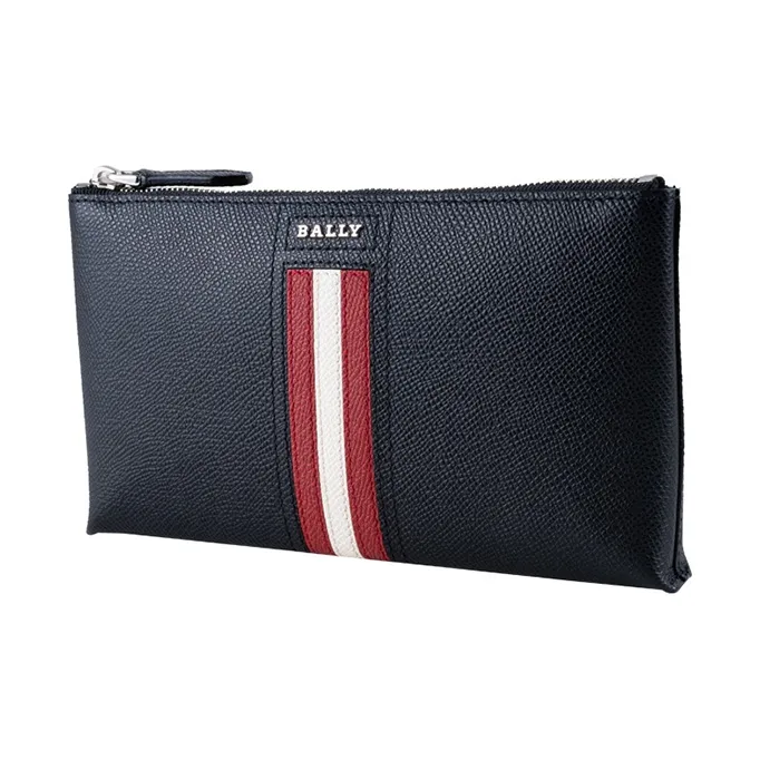 BALLY Cow Leather Clutch Regular Men's Black-1