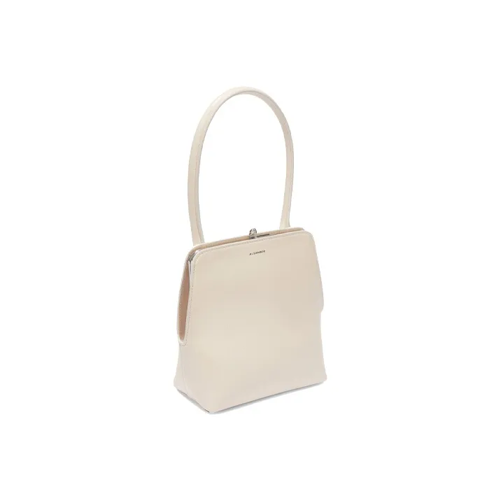 JIL SANDER Goji Cow Leather Coin Purse Handbag Women's White-1