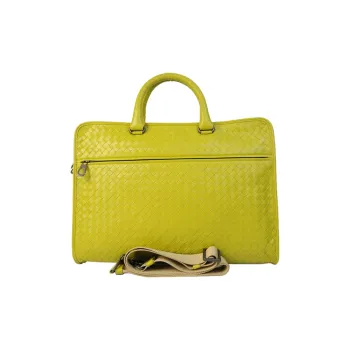 Bottega Veneta Cow Leather Handbag Men's Yellow