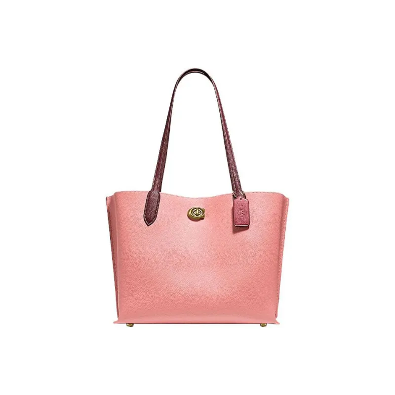 COACH Willow Leather Handbag Large Size Women's Cherry Blossom Pink-0