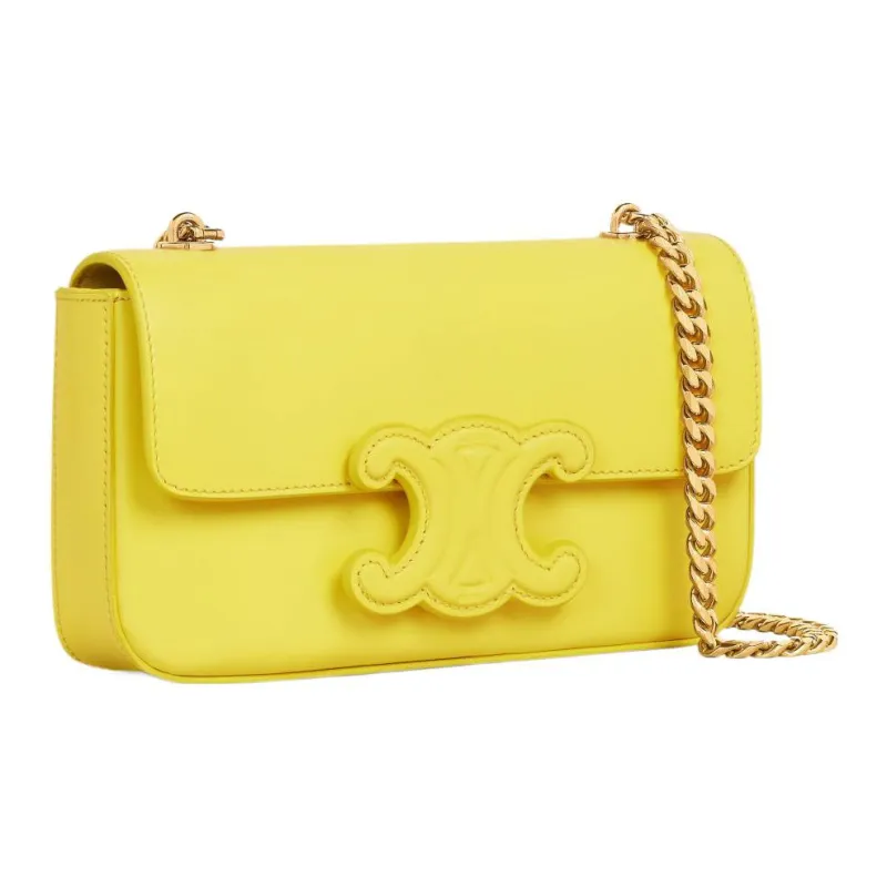 CELINE Triomphe Arc De Triomphe Shiny Cow Leather Handbag, Shoulder Bag Women's-1