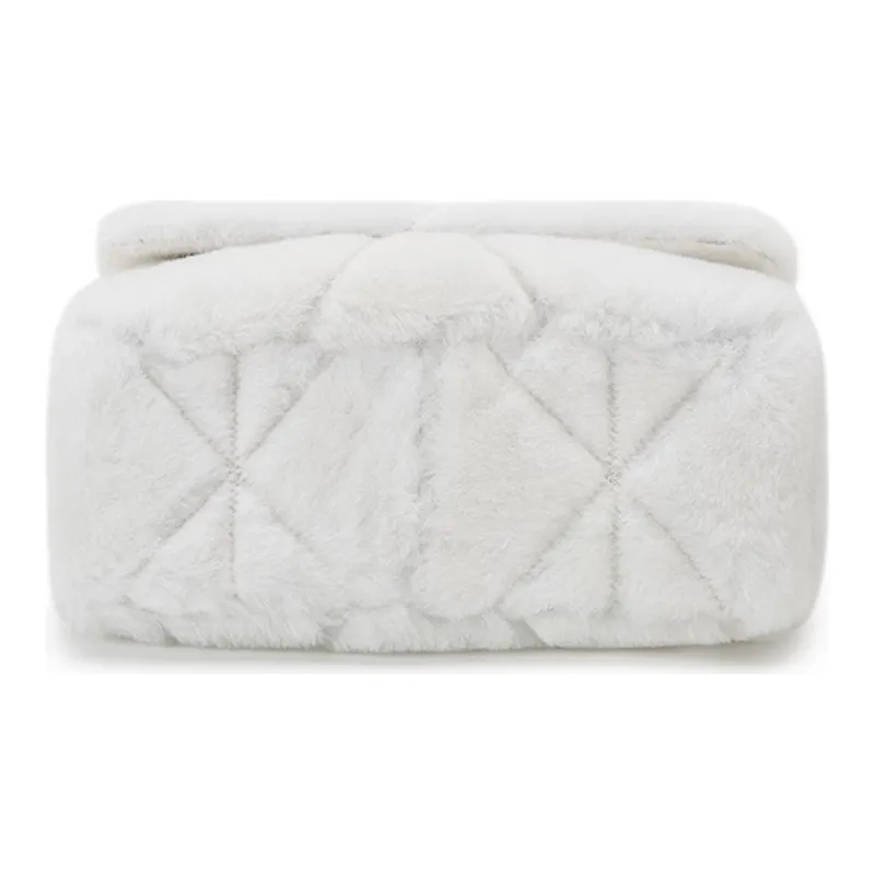 PRADA Shearling Bag Strap Crossbody Bag Shoulder Bag Women's White-4