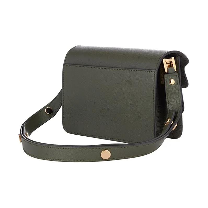 MARNI Trunk Cow Leather Crossbody Bag Shoulder Bag Mini Women's Forest Color-2