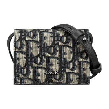 DIOR Canvas Bag, Crossbody Bag, Card Holder, Coin Purse, Crossbody Bag Mini Unisex Denim Blue