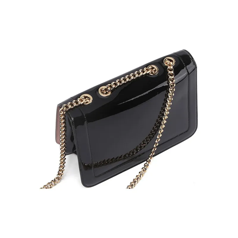 FERRAGAMO Patent Leather Crossbody Bags Shoulder Bags Women's Black-2