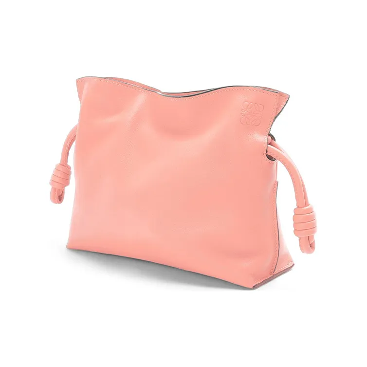 LOEWE Flamenco Nappa Cow Leather Clutch Mini Women's Pink-2